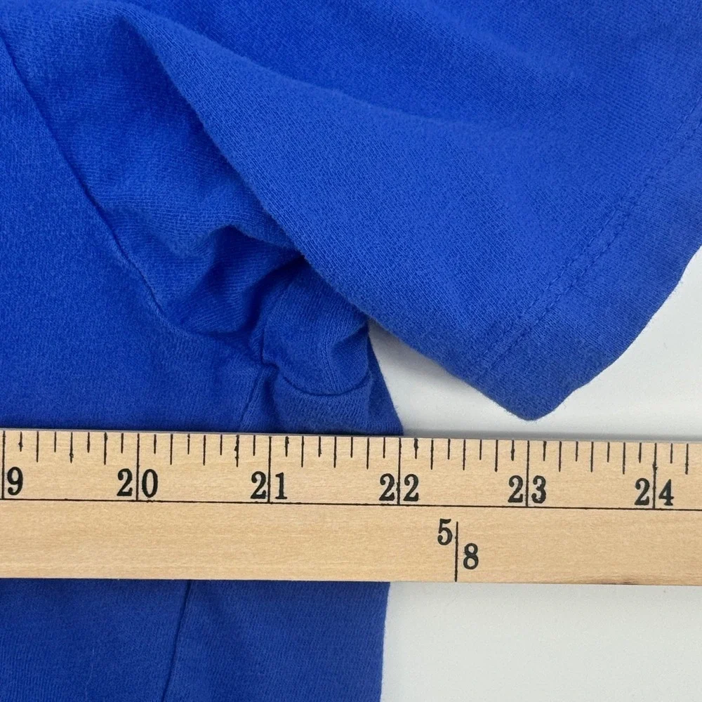 The North Face T-Shirt XL Blue Distressed Grunge Worn Graphic Tee Short‎ Sleeve